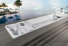 BG-6616 Extra Long Deeper Infinity swimming pool spa with dual zone 